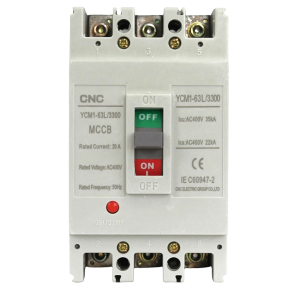 Interruptor de caja moldeada Tripolar 20A CNC