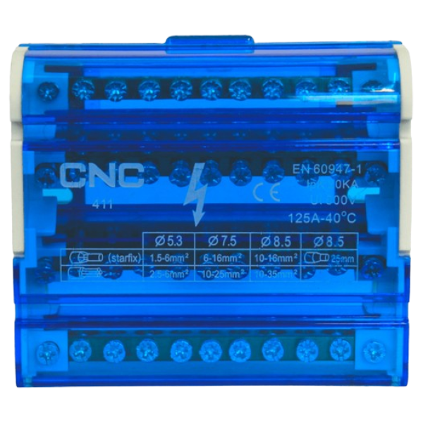 Repartidor tetrapolar 4x11 posiciones 125A