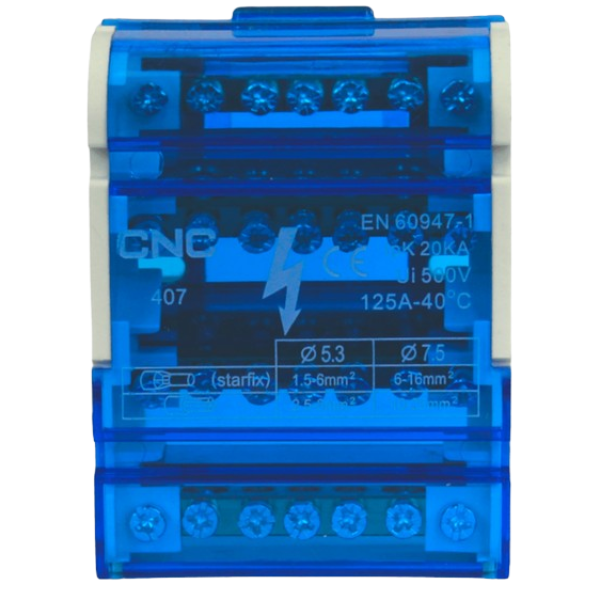 Repartidor tetrapolar 4x7 posiciones 125A