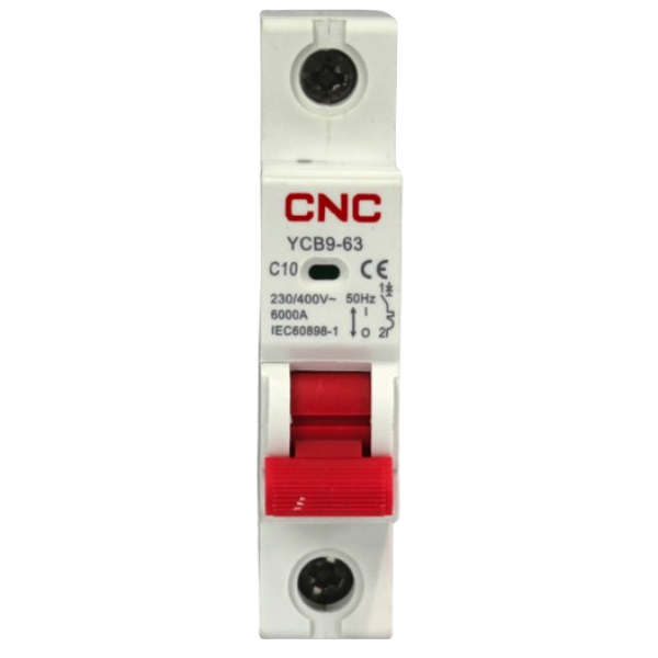 Interruptor termomagnético 1P C 10A 6kA CNC