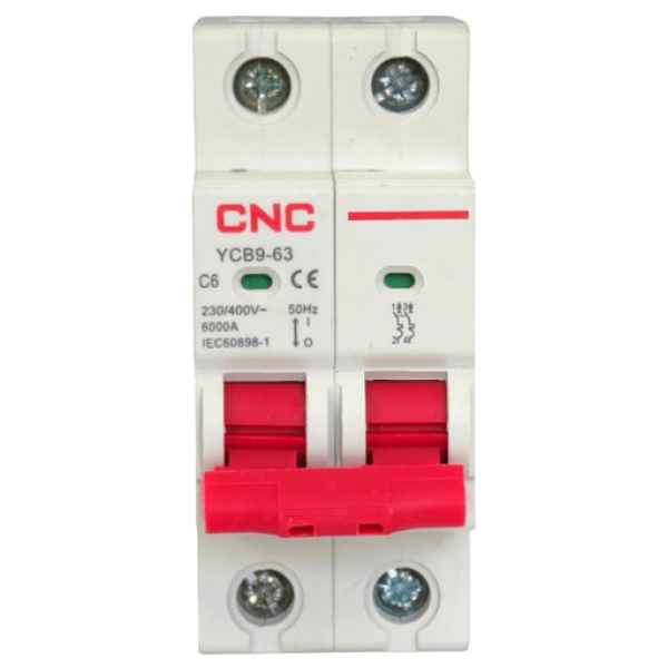 Interruptor termomagnético omnipolar 2P 6A 6KA CNC