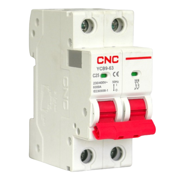 Interruptor termomagnético omnipolar 2P 25A 6KA CNC - Imagen 2