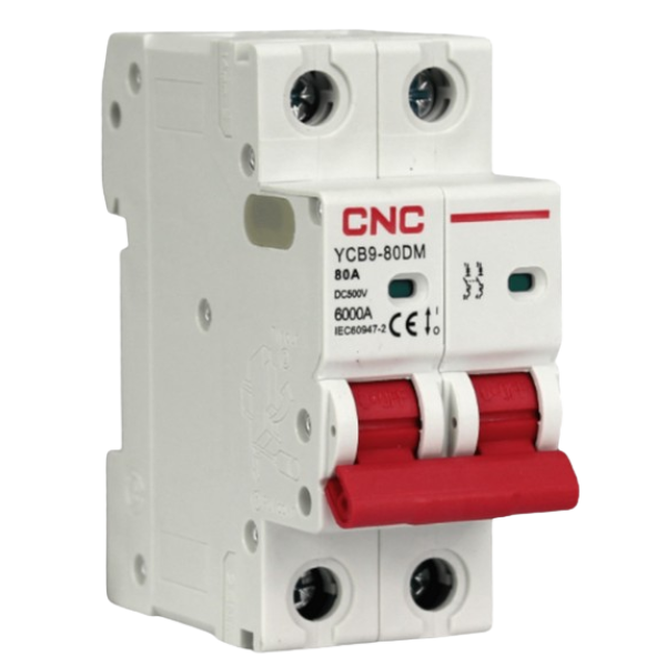 Interruptor termomágnetico DC 2P 80A 6kA CNC - Imagen 2