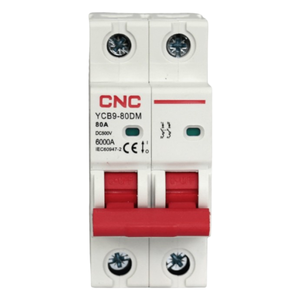 Interruptor termomágnetico DC 2P 80A 6kA CNC