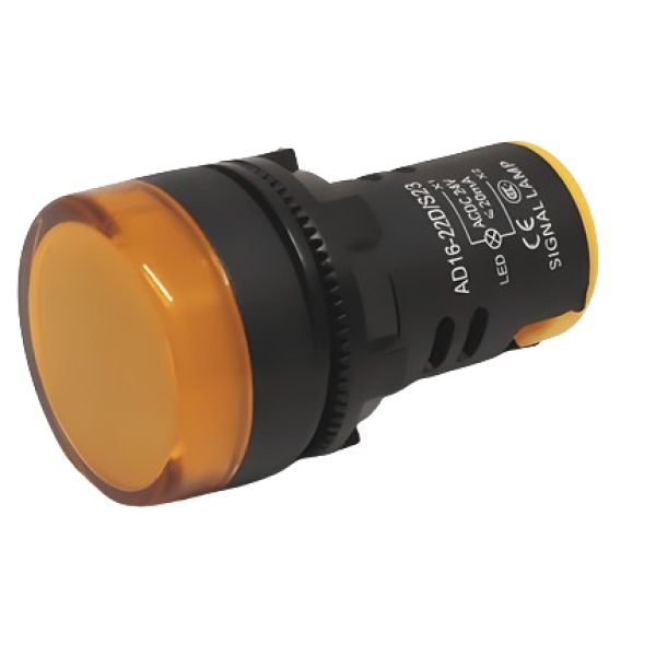 Piloto led 22mm IP67 amarillo 24V AC/DC CNC