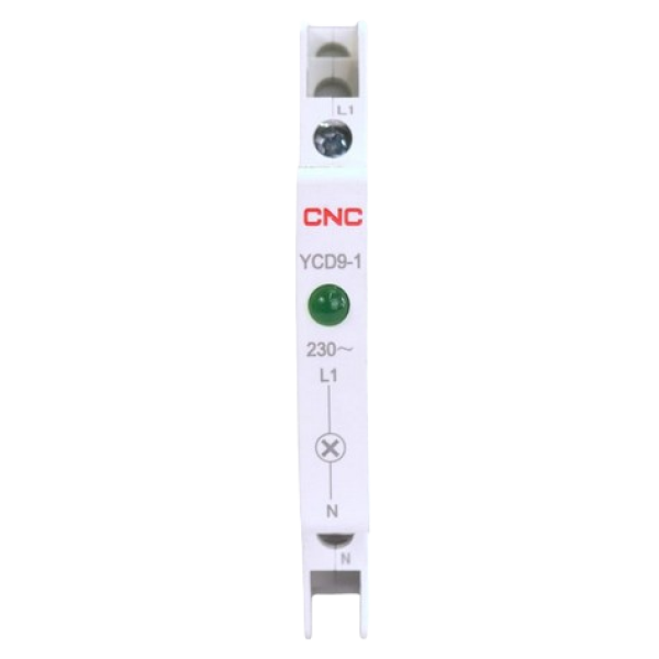 PILOTO LED SLIM VERDE A RIEL DIN CNC 230VAC