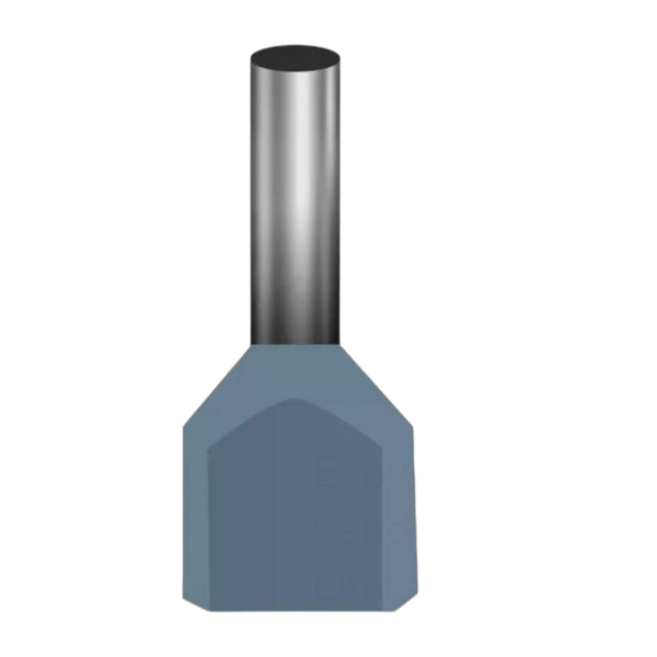 Ferrul 2x2.5mm gris