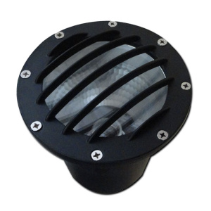 Foco de piso con reja E27 D170xH220 IP65 Globaltronics