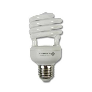 Ampolleta bajo consumo espiral 20W E27 luz blanca 1000lm 330° 8000hr Globaltronics