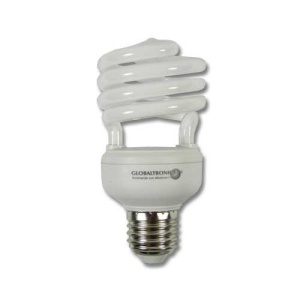 Ampolleta bajo consumo espiral 20W E27 luz cálida 1000lm 330° 8000hr Globaltronics