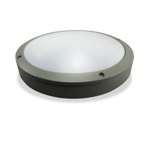 Foco sobrepuesto plafón redondo 1xE27 gris Globaltronics