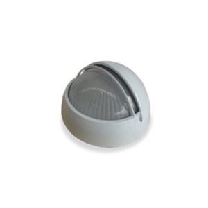 Tortuga redonda media pestaña con rejilla 60W D190x100 blanca Globaltronics