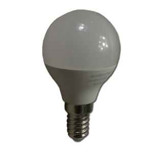 Ampolleta led minibola 6W E14 luz cálida 470lm 240° 15000hr Globaltronics
