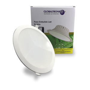Foco embutido led sophia 22W luz día 1800lm 100° 15000hr Globaltronics