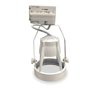 Foco sobrepuesto novus riel trifásico PAR30 E27 blanco Globaltronics