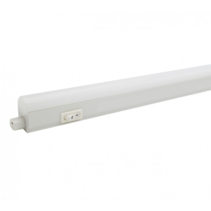 Regleta plastica led plana 220VAC 14W 1200mm luz blanca 1120lm 15000hr con interruptor Globaltronics