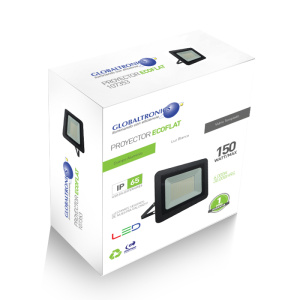 Proyector ecoflat 150W 6000K 12000lm 30Khr negro Globaltronics