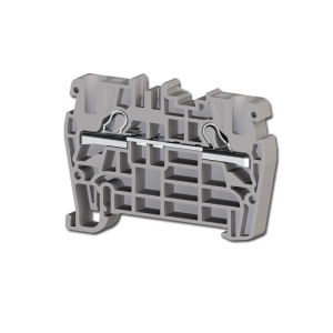 Borne de paso Push in 4mm, aislamiento PA, color Gris KLEMSAN