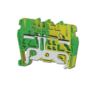 Borne de tierra Push in 2.5mm, aislamiento PA, color Verde-amarillo KLEMSAN