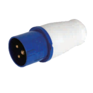 Enchufe industrial normal macho volante 2P+T 16A IP44 Globaltronics