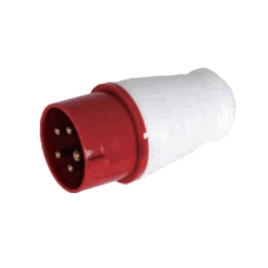 Enchufe industrial normal macho volante 3P+N+T 32A IP44 Globaltronics