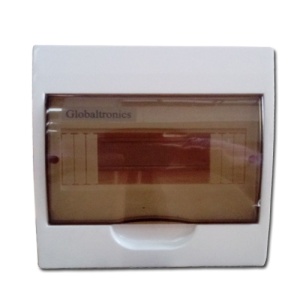 Tablero sobrepuesto plástico 12 puestos 256x210x100 Globaltronics