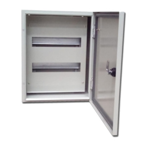 Gabinete metálico  400x300x200 IP65 1 puerta con chasis Globaltronics