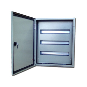 Gabinete metálico 500x400x200 IP65 1puerta con chasis Globaltronics