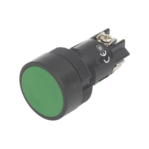 Pulsador 22mm verde Globaltronics