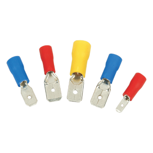 Terminal macho 22~16AWG L=17,7mm D=4,3mm E=0,5mm rojo Globaltronics